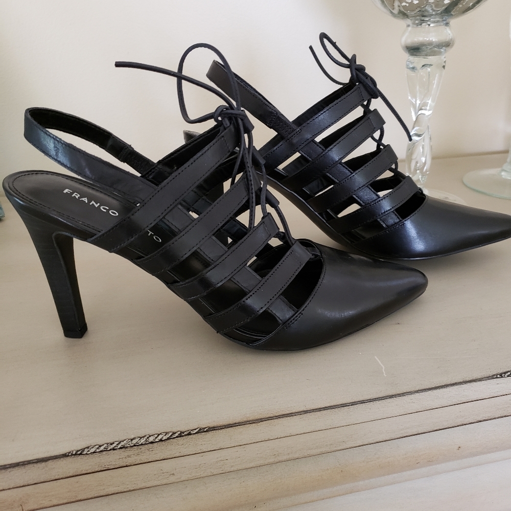 New Franco Sarto Black sling heels